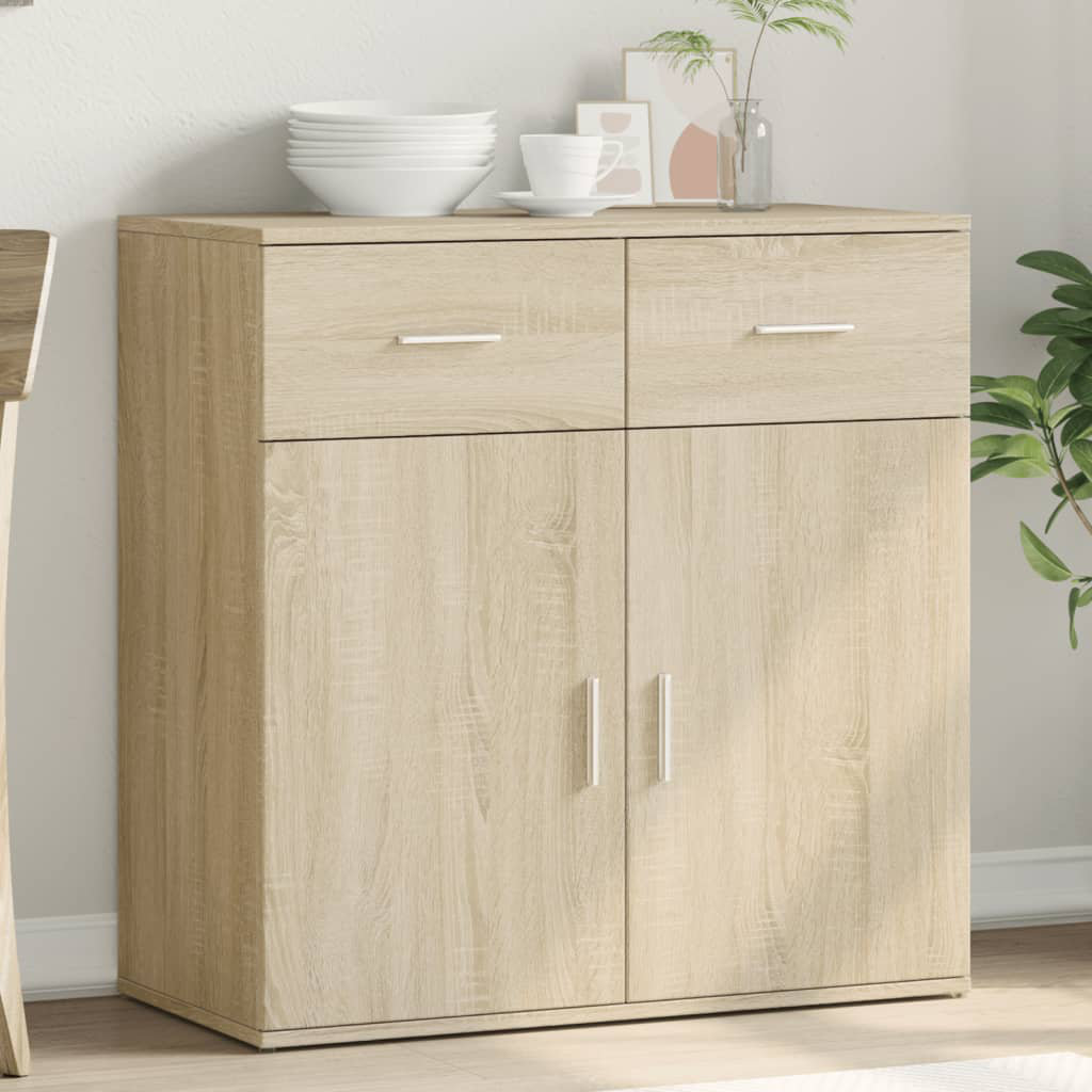 Alpen Home Lilya 79 cm W Sideboard Sonoma Oak 80cm H X 79cm W X 38cm D