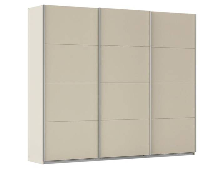 Kledingkast Kick 271 x 229 cm Champagne met aluminiumkleur greeplijst