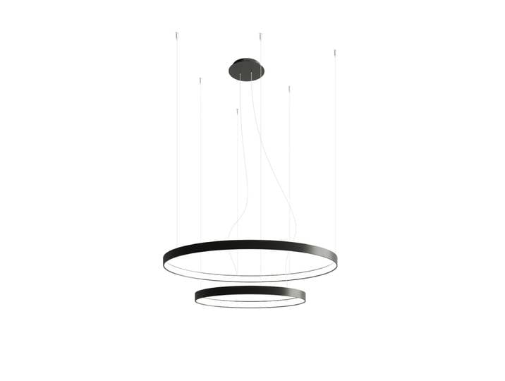 Lustre aluminium noir h 150 cm