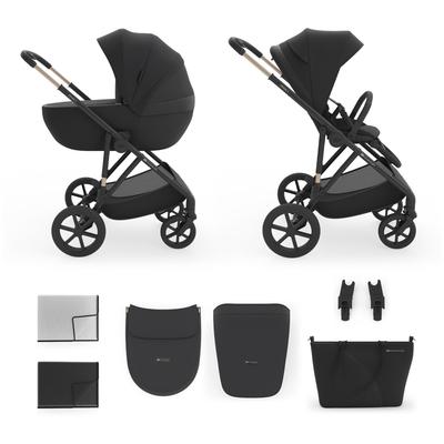 Kombi-Kinderwagen KINDERKRAFT "PRIME 3 2in1", Kinder, schwarz (venezian schwarz), Kinderwagen