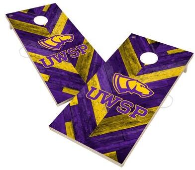 Skip's Garage Wisconsin Stevens Point Pointers Cornhole Board Set