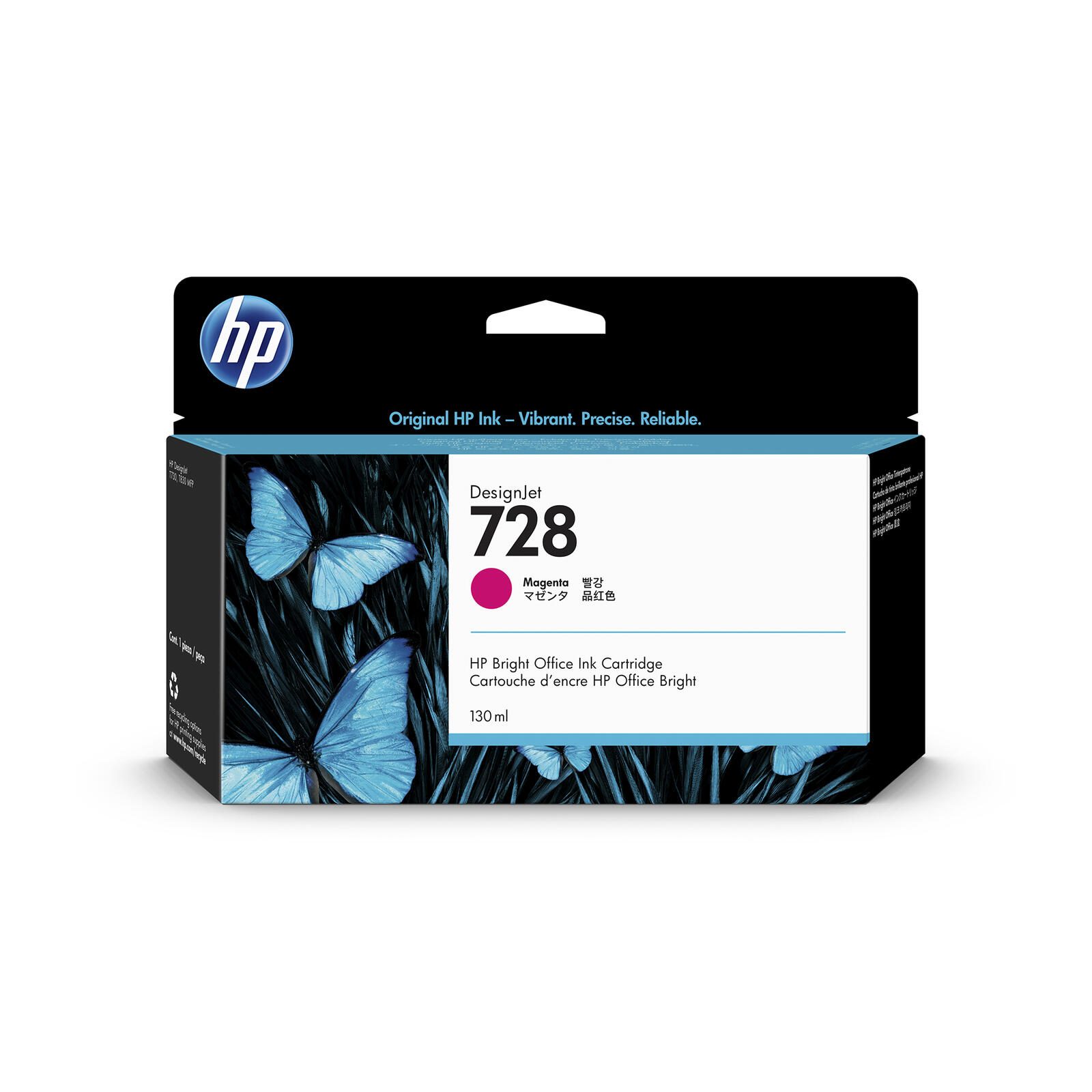 HP Inc. HP Original 728 Druckerpatrone - magenta (F9J66A)