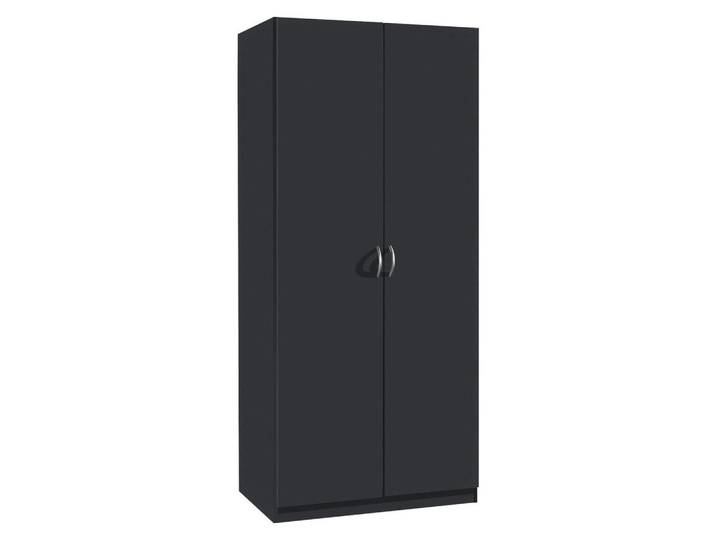 Boxxx Drehtürenschrank, Grau, 3 Fächer, 91x197x54 cm, Typenauswahl, umfangreiches Zubehör erhältlich, in verschiedenen Holzarten erhältlich, in verschiedenen Größen erhältlich, Schlafzimmer, Kleiderschränke, Drehtürenschränke