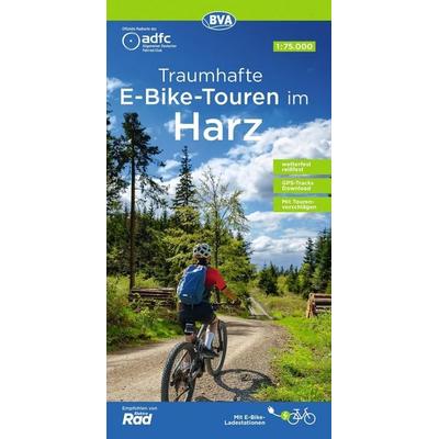 BVA ADFC Regionalkarte Traumhafte E-Bike-Touren im Harz 1:75.000, Sonstige von , KOMPASS Freytag & Berndt, 978-3-96990-266-0