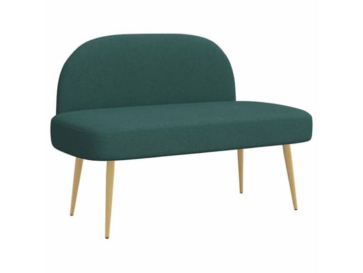 GHVBNMF Zweisitzer Bank mit Rückenlehne Dunkelgrün 110x60x76 cm Bequeme Polsterbank aus Stoff mit Metallbeinen für Flur, Schlafzimmer und Essbereich, eleganter Zweisitzer ohne Armlehne.