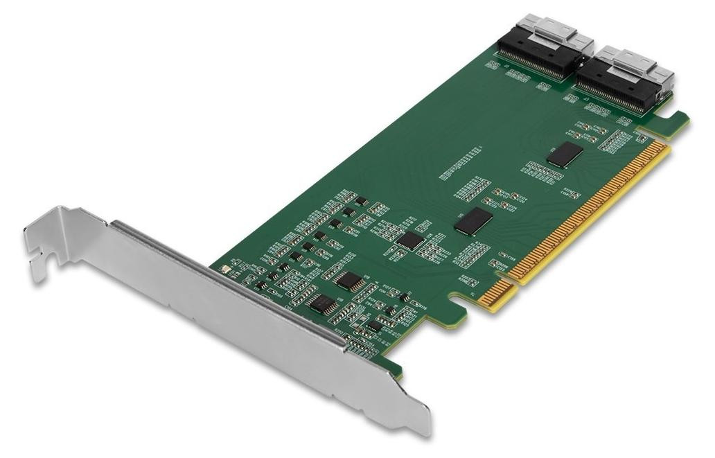 Icy Dock MB308A Adapter 2x SlimSAS 8i naar PCIe met Redriver