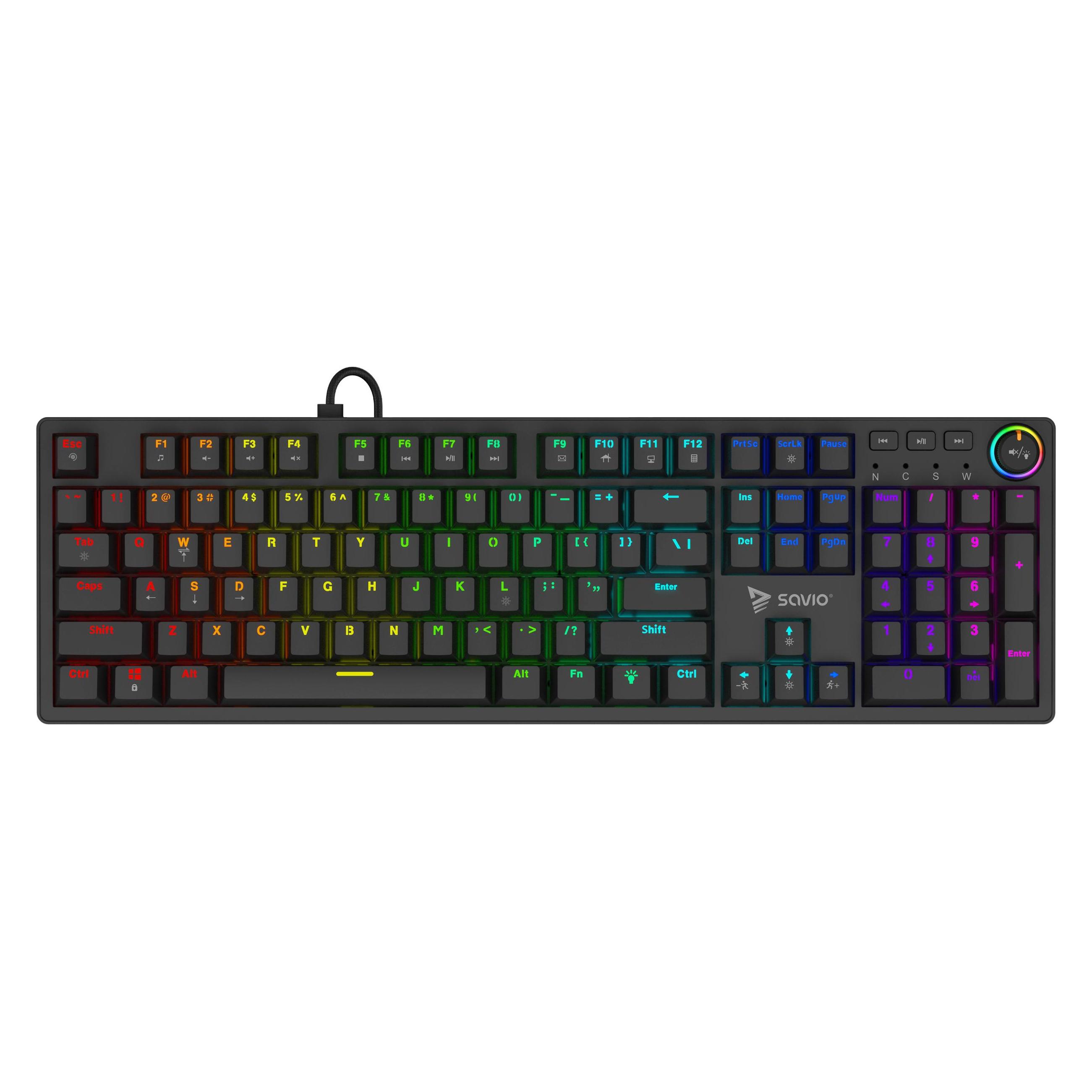 Savio STYX Outemu Brown Tastatur Gaming (US, Kabelgebunden) (STYX BROWN)