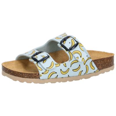 Hausschuh LICO "Pantolette Bioline Universe", Mädchen, Gr. 31, blau, Synthetik, Schuhe Hausschuh