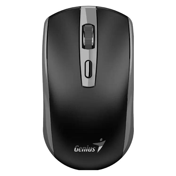 Genius ECO-8150 schwarz-grau / Optische Funkmaus / 1200 dpi / Copilot / 4 Tasten / wiederaufladbar (Kabellos) (31030045402)