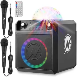 N-Gear Block Party 602 XL - Karaoke set met 2 Microfoons - Bluetooth Party Speaker