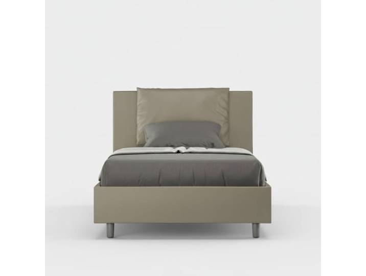 Produce Shop Französisches Bett mit Stauraum 120x190 cm mit gepolstertem Kopfteil Antea P - Braun