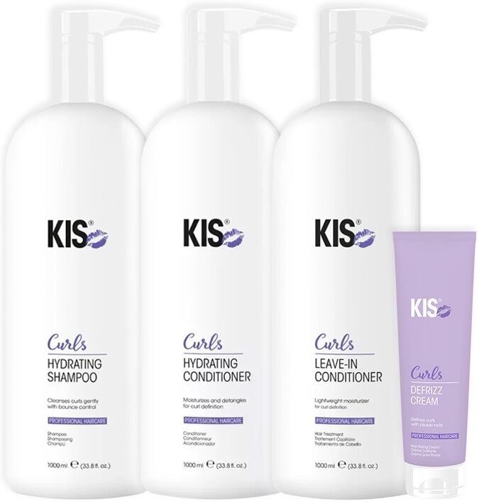 Kis Hair Care Curls Hydrating Shampoo 1000ml, Curls Hydrating Conditio
