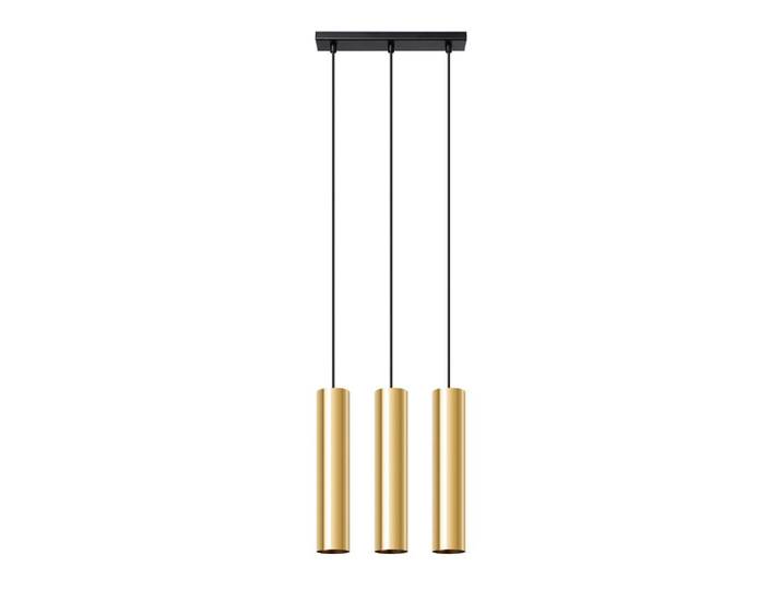 Lampe pendante LAGOS 3 or poli 3xGU10 10W acier 90x6x45cm Sollux Lighting