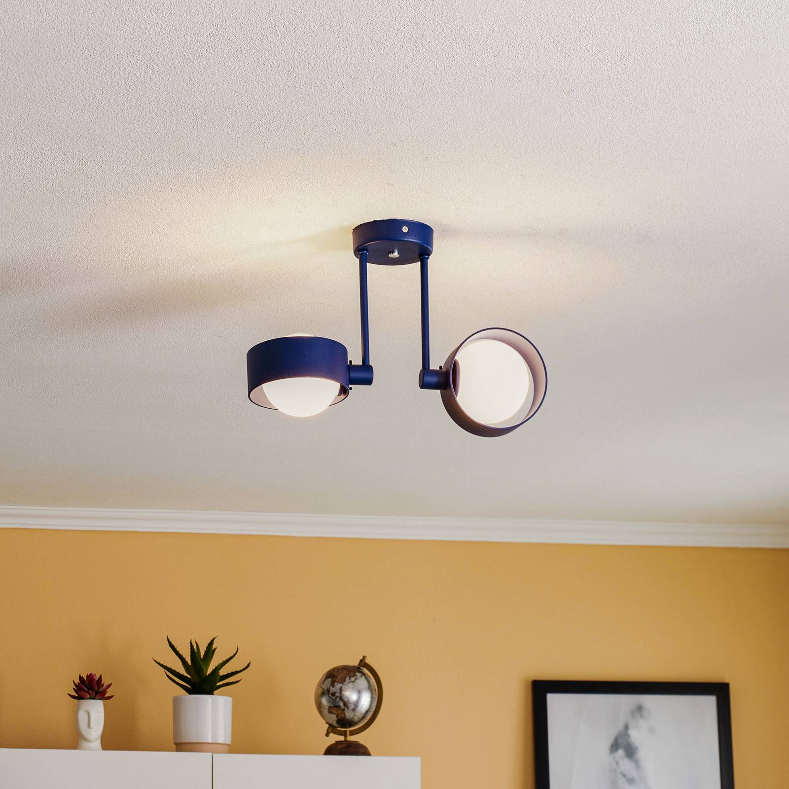 Deckenlampe Mado Argon, dimmbar, blau, für Wohn- / Esszimmer, Metall, Modern, Deckenlampe