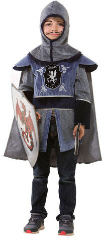 Kinderkostüm "Ritter", blau/silber