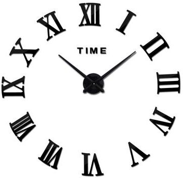 Uplift Essentials Modern DIY Large Wall Clock 3D Acrylic Mirror Sticker Clock & Quartz Movement For Fashionable Living Room Home Decor style 6 3d Oversized 51 In (130cm)