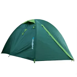 2 Personen Zelt Kuppelzelt grün Campingzelt Trekkingzelt, Durawrap-Stäbe, Moskitonetz, mit Heringen, inkl. Reparaturset, LxBxH 145x290x120 cm
