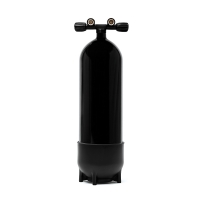 Polaris - Faber - 15L und 232 bar Flaschenkörper (schwarz) mit Twinventil