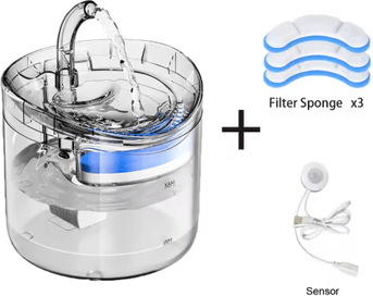 Inspire Picks 2L Automatic Pet Water Fountain Motion Sensor USB Drinking Bowl With Activated Carbon Filter e