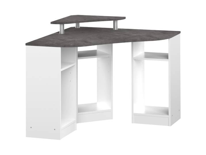 Schreibtisch Erza weiss/grau Holzwerkstoff B 94 T 94 cm