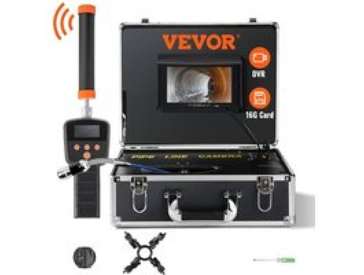 VEVOR Caméra Inspection Canalisation avec Localisateur 512 Hz Endoscope Drain 30 m Écran 17,8 cm Enregistreur Dvr Étanche IP68 12 Led Réglables Carte Sd
