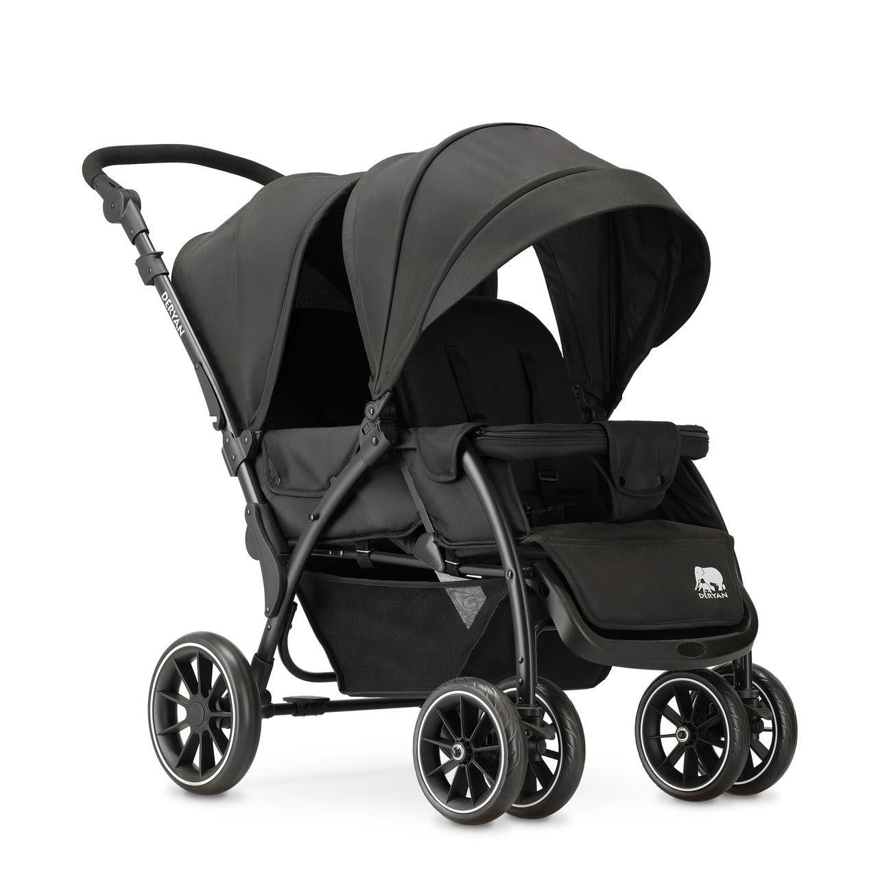 Deryan Elena Duo Dubbele Buggy - Compact en Lichtgewicht - Zwart
