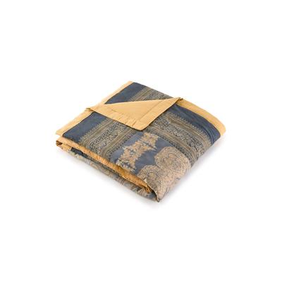 Tagesdecke BASSETTI "BRUNELLESCHI", grau (grau, beige), Obermaterial: 100% Baumwolle CO. Futter: 100% Polyester PES. 100% Polyester PES., Tagesdecken, aus Baumwolle mit Paisleymuster