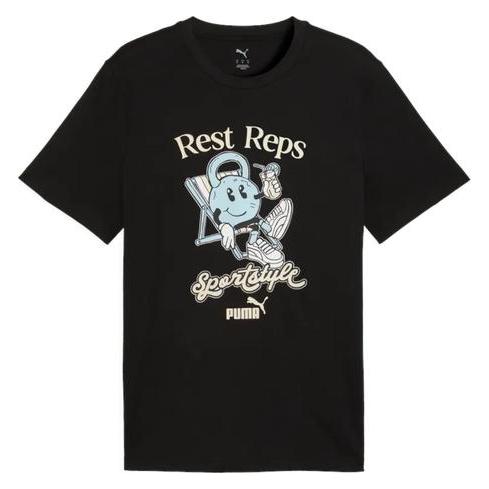 Puma Schwarzes T-Shirt Mit Grafik Und Zitat (M) (70051712)