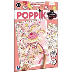 Poppik, Sticker, Sticker Kreativ Poster Einhörner (150 Sticker)