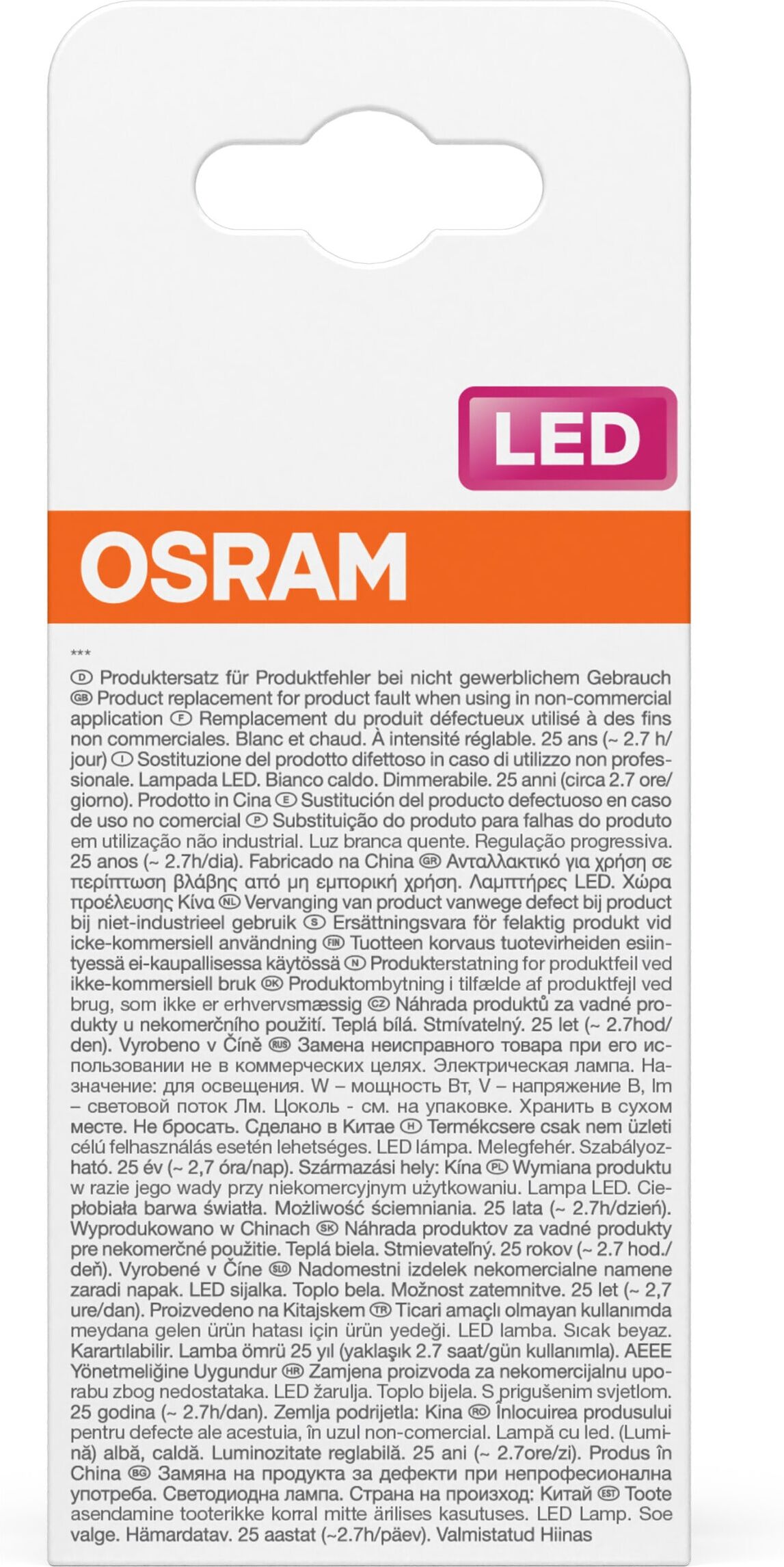 OSRAM LED-Leuchtmittel "LED-Lampe Superstar Kolbenform A60", Energieeffizienz: D (A-G), weiß, L:10,5cm Ø:6cm, Leuchtmittel