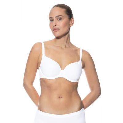 Bügel-BH MEY "JOAN", Damen, Gr. 85, Cup B, weiß, Single Jersey, Obermaterial: 77% Polyamid, 23% Elasthan, BHs Bügel-BH, dreifach verstellbarer Haken-Ösen-Verschluss