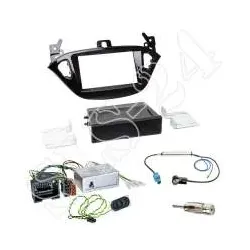 OPEL Corsa (E) ADAM (S-D) Autoradio Einbaurahmen Radioblende + Lenkradadapter...