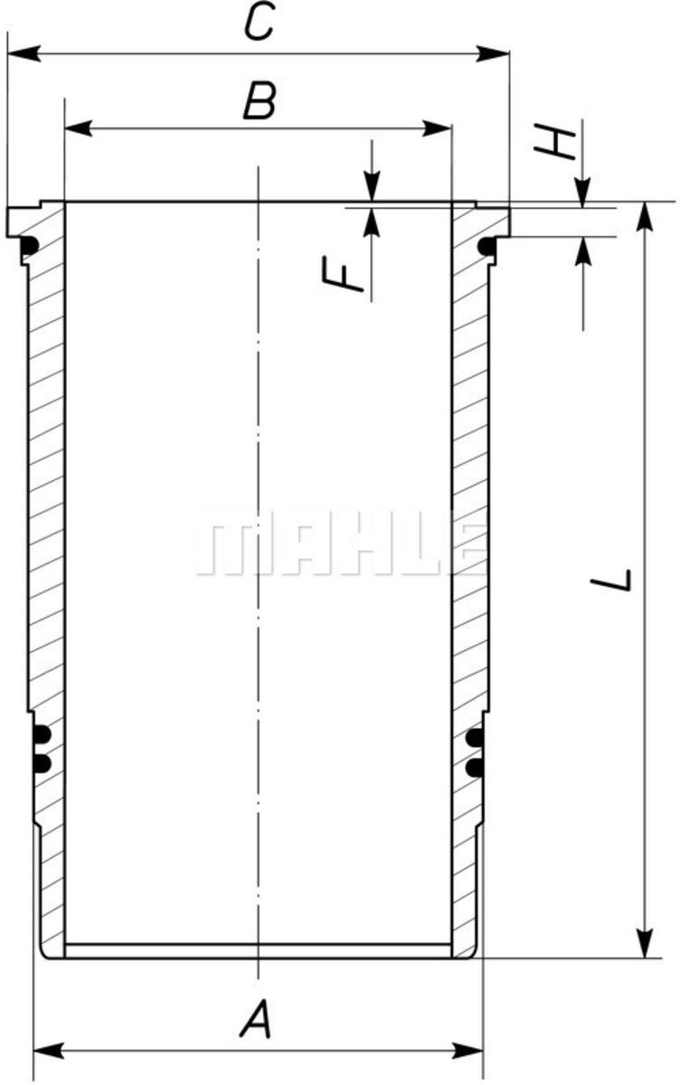 Mahle Camicia del cilindro 037 LW 00106 001