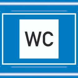 HB-Druck Toilette Symbol Aufkleber A5 (148x210mm)