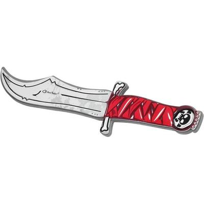 BestSaller 5041 - Piraten-Messer Bones, mit Totenkopf, 49cm, rot/grau, BestSaller EVA Premium-Schaum