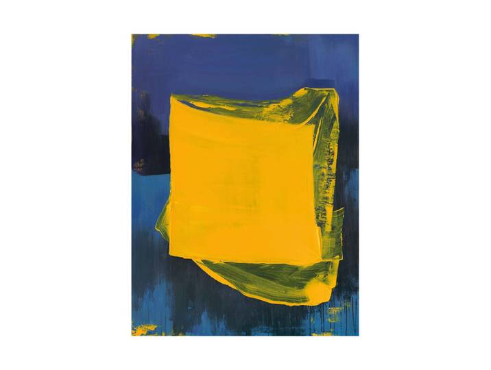 Handgemaltes Bild „Blue and Yellow“ 90 x 120 cm Multicolor Crea Collection
