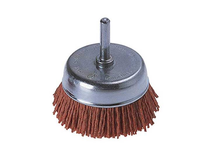 wolfcraft Nylondraad-komborstel Ø 50 mm - Nylon Borstel voor Metaal en Hout