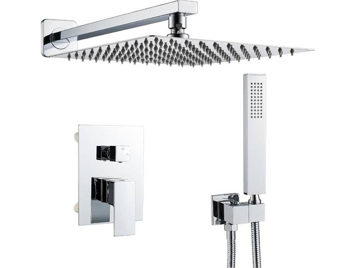 Namuoto Unterputz Duscharmatur Set, Regendusche Handbrause Chrom
