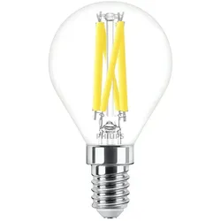 Philips LED Lampe MASTER LEDLuster, P45, E14, 3,4W, 2700K, klar, dimmbar PH44951000