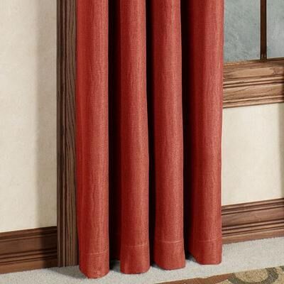 Ricardo Trading Llc Canvas Blackout Curtain Panel, 56 x 63, Ember Glow