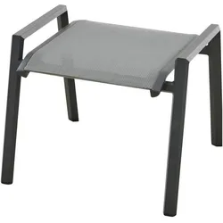 Siena Garden, Gartenstühle, Tauro Hocker, matt anthrazit Alu,Textilbezug royal-grey