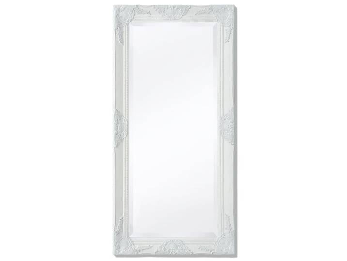 vidaXL Wandspiegel Im Barock-Stil 100/50 Cm Weiss, Weiß, Holz, 50x3x100 cm, Spiegel, Wandspiegel