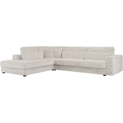 ECKSOFA Savona Beige breiter Cord - links