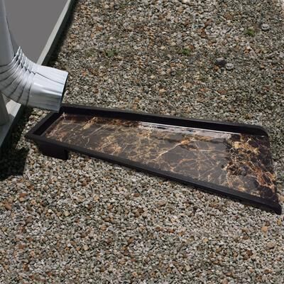 Oakland Living Corporation Faux Marble Cast Aluminum Downspout Gutter 24 in. Splash Block