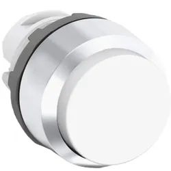 ABB MP4-21W Leuchtdrucktaster, weiss, hoch-verrastend, Frontring Kunststoff verchromt, beleuchtbar