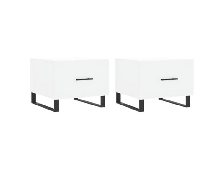 HKLGBVCR Couchtisch, 2-teilig, Weiß, 50 x 50 x 40 cm, Verbundholz