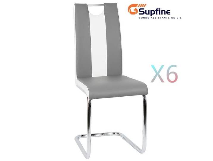 Chaise à manger SUPFINE - Lot de 6 - Coussin doux et respirant - Confortable - Chaises de cuisine