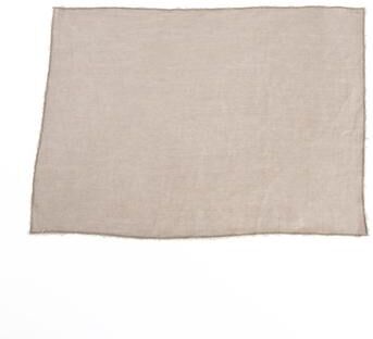 Saro Lifestyle Fringed Design Stone Washed Linen Napkins or Placements (Set of 4)