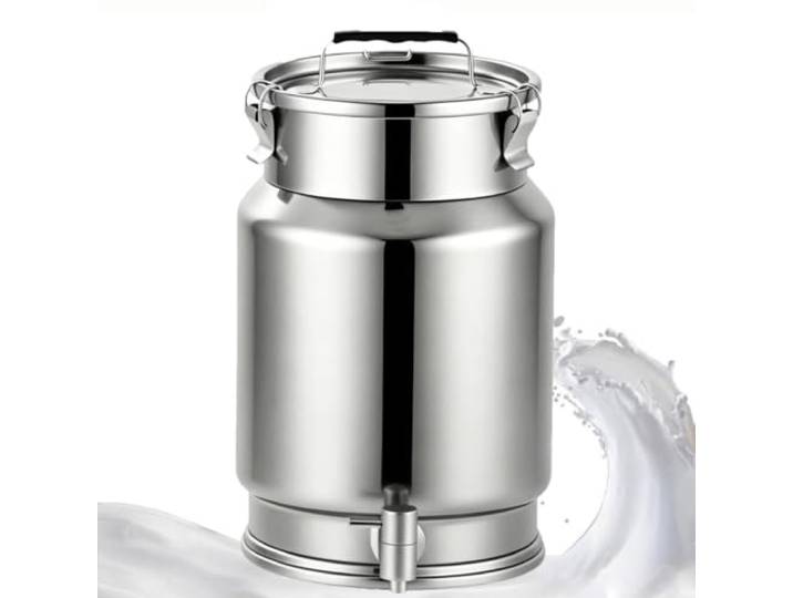 edelstahl kanister 25l mit hahn deckel olivenöl milchkanne edelstahl,A-25L milchtransporteimer weinkübel milchtopf milchkanister fass tragekrug mit versiegeltem,A-25L