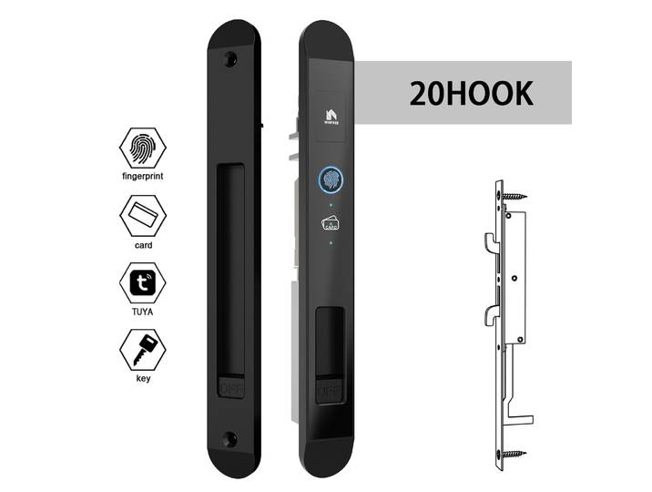Serrure intelligente WINFREE numérique pour portes battantes et coulissantes, compatible Tuya Bluetooth, Alexa ou Google Smart Home